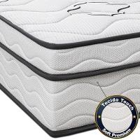 Colchão de Casal Cama InBox Moderne Ortopédico com Camada Especial de Espuma D45 25x138x188cm - Branco/Grafite