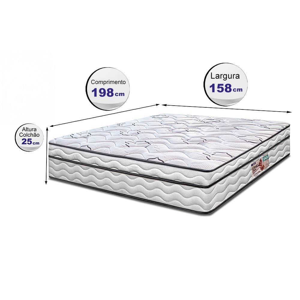 Colchão Queen Cama InBox Moderne Ortopédico com Camada Especial de Espuma D45 25x158x198cm - Branco/Grafite - 8