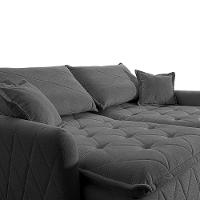 Sofá 3 lugares Cama inBox Sublime com Assento Retrátil e Encosto Reclinável em Boucle - 200cm de Largura