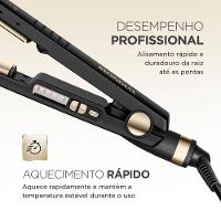 Chapinha Prancha Alisadora Mondial Black Gold Argan P-30T Preto Bivolt - 9