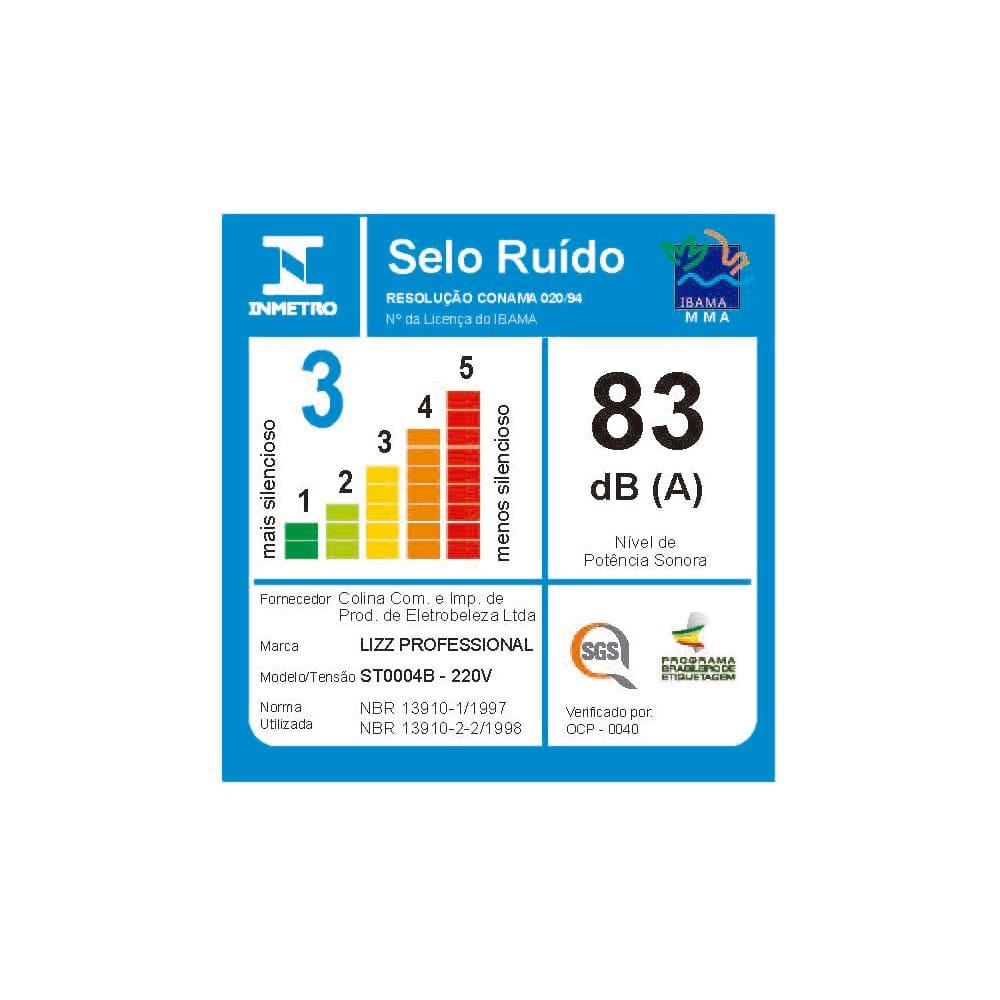 Secador de Cabelos Lizz Tourmaline Pro com Motor AC Profissional 2150W - Preto/Rosé - 4