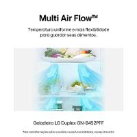 Geladeira LG Frost Free GN-B372PFM Duplex com Tecnologia Smart Inverter, Linear Cooling e Multi Air Flow Inox Look - 375 litros - 10