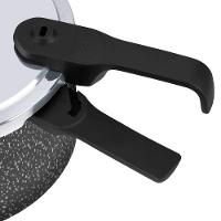 Panela de Pressão Rochedo 4,5 Litros Segura Stone Pro com Revestimento Antiaderente Minerium Preto/Cinza - 3