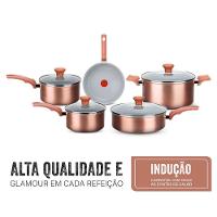 Conjunto de Panelas 5 Peças Rochedo Ceramic Rose Gold com Revestimento Cerâmico – Rose Gold - 6