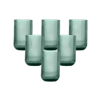 Jogo de Copos L`Hermitage Cameratta 425ml em Cristal Ecológico Verde - 6 Peças