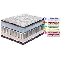 Cama Box Queen Size Bipartida Cama InBox Livity com Molas Ensacadas e Espuma D26 24x158x198cm – Bege