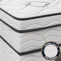 Cama Box Casal Cama inBox Moderne Ortopédico com Camada Especial de Espuma D45 63x138x188cm - Branco/Grafite