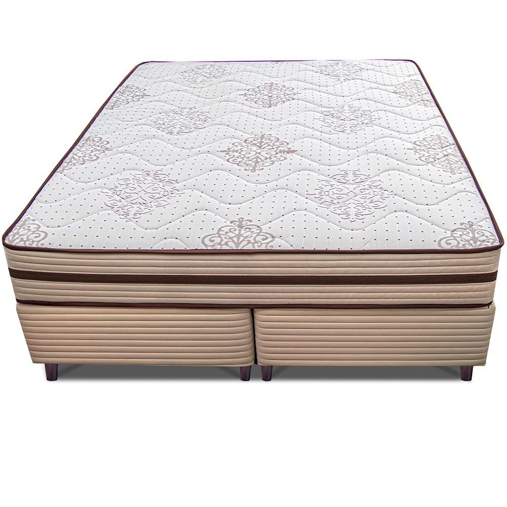 Cama Box King Size Bipartida Cama InBox Livity com Molas Ensacadas e Espuma D26 24x193x203cm – Bege - 2