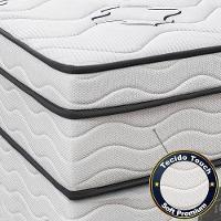 Cama Box Solteiro Cama Inbox Moderne Ortopédico com Camada Especial de Espuma D45 63x88x188cm - Branco/Grafite