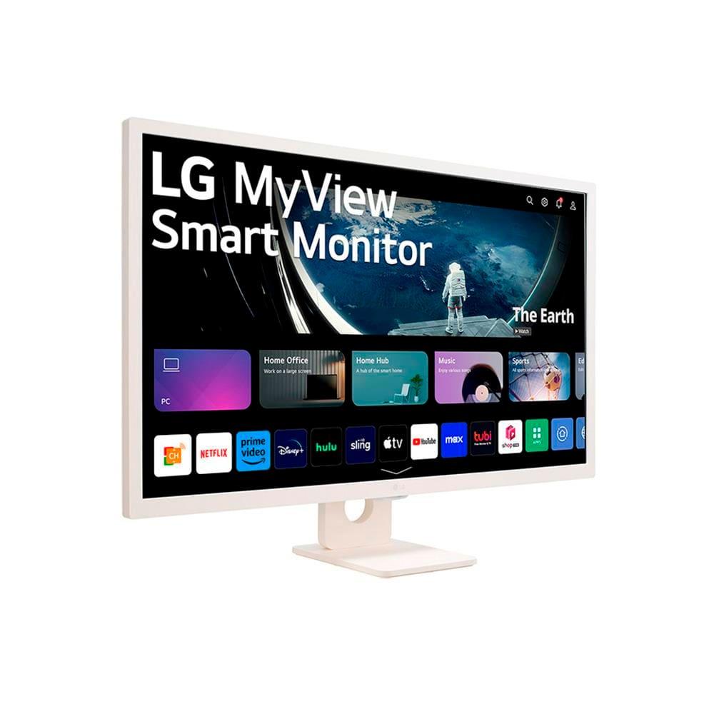 Monitor LG 32” MyView Smart 32SR50F-W com Tela IPS, Full HD, WebOs, Screen Share, HDR10, ThinQ, Air Play 2, Bluetooth, USB e HDMI - Branco - 5