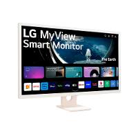 Monitor LG 32” MyView Smart 32SR50F-W com Tela IPS, Full HD, WebOs, Screen Share, HDR10, ThinQ, Air Play 2, Bluetooth, USB e HDMI - Branco