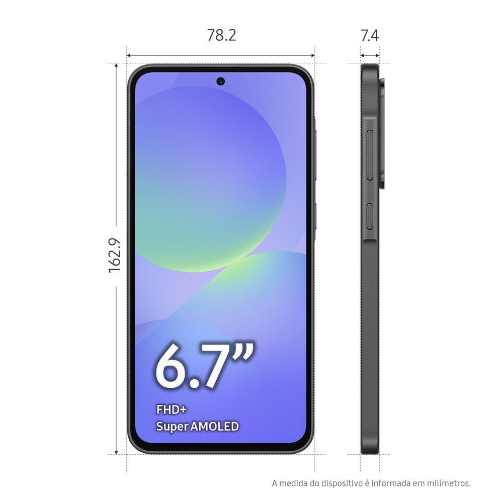 Smartphone Samsung Galaxy A36 5G Preto 256GB, 8GB RAM, Câmera Tripla até 50MP, Tela Super AMOLED 6.7", IP67, NFC, Recursos AI e Snapdragon 6 Gen 3 - 9