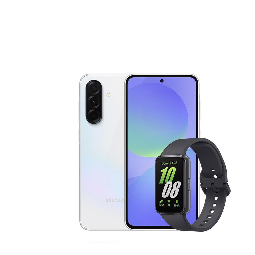 Smartphone Samsung Galaxy A36 5G Branco 256GB, 8GB RAM, Câmera Tripla até 50MP, Tela Super AMOLED 6.7", IP67, NFC e Recursos AI + Galaxy Fit3 Grafite - 1