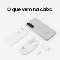 Smartphone Samsung Galaxy A56 5G Cinza 256GB, 8GB RAM, Câmera Tripla 50MP, Tela 6.7", IP67, NFC e Recursos AI + Galaxy Fit3 Grafite Display de 1.6"