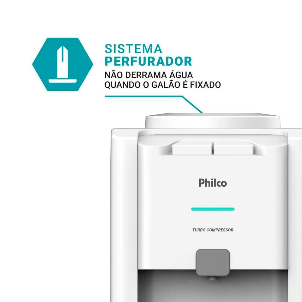 Bebedouro de Água Philco PBE80A com Sistema Eletrônico e Gás Refrigerante R600a - Branco - 5
