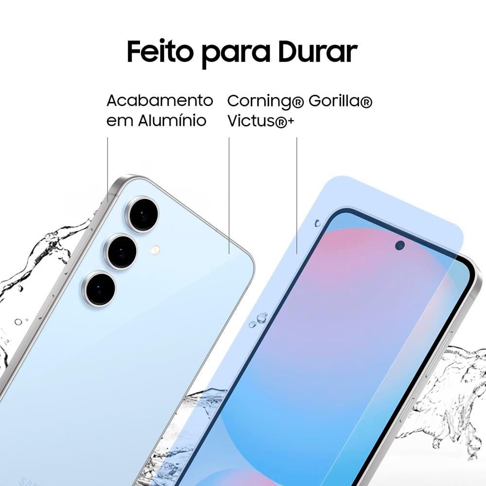 Smartphone Samsung Galaxy S24 FE 5G Cinza 128GB, 8GB RAM, Galaxy AI, Câmera Traseira 50MP, Tela 6.7" 60-120Hz, IP68 e Processador Exynos 2400e - 4