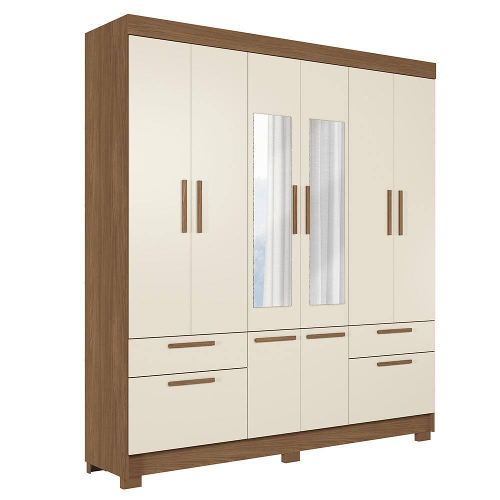 Guarda-Roupa Casal Santos Andirá Curitiba com 8 Portas, 4 Gavetas e 5 Prateleiras – 194,4cm de largura - 3