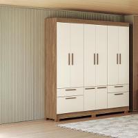 Guarda-Roupa Casal Santos Andirá Curitiba com 8 Portas, 4 Gavetas e 5 Prateleiras – 194,4cm de largura - 1