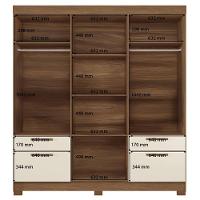 Guarda-Roupa Casal Santos Andirá Curitiba com 8 Portas, 4 Gavetas e 5 Prateleiras – 194,4cm de largura - 9