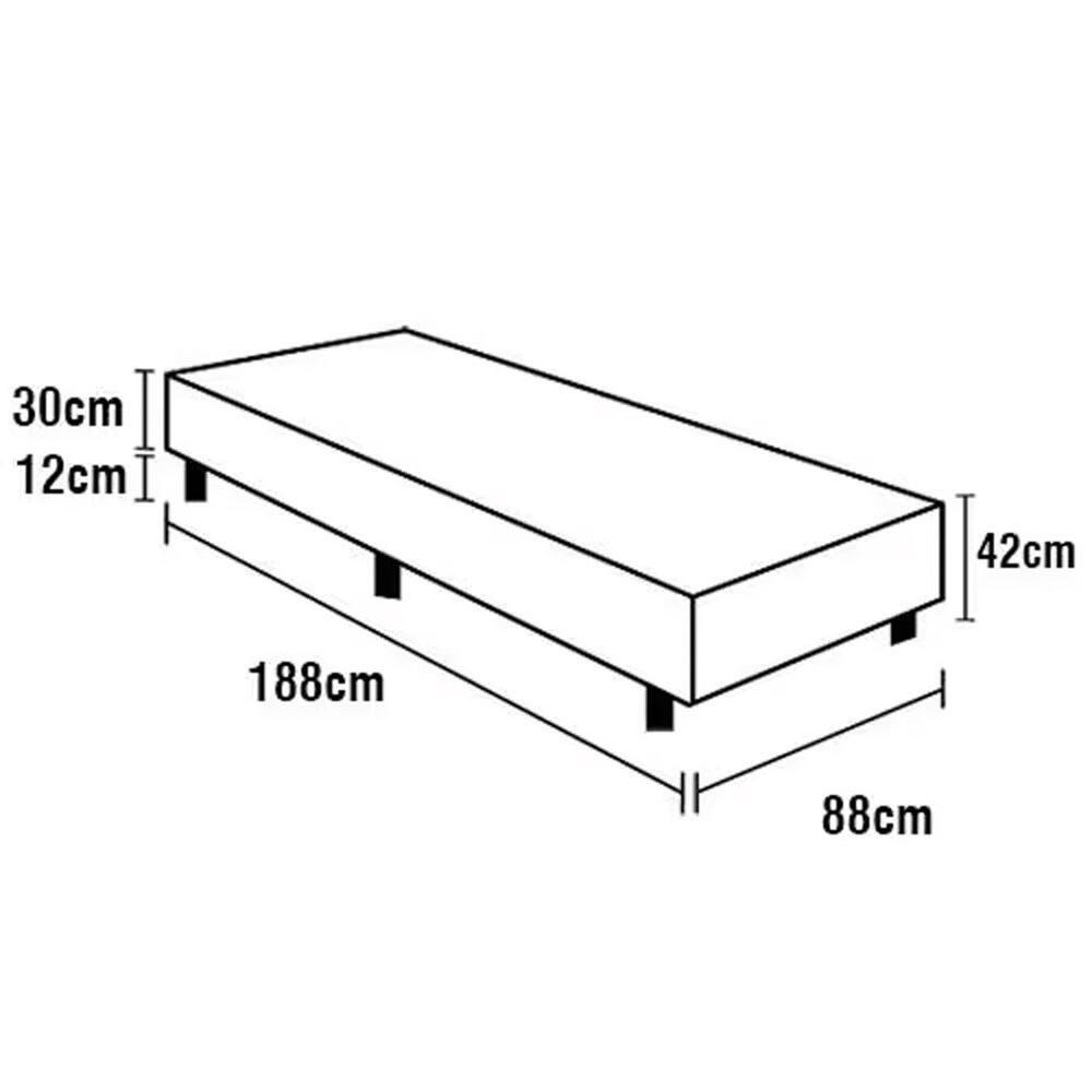 Cama Box de Solteiro Ortobom New Magestic com Molas Ensacadas 68x88x188 cm - Marrom/Cinza - 5