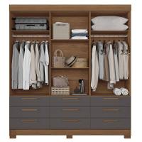 Guarda-Roupa Casal Santos Andirá Colombo com 6 Portas, 9 Gavetas e 4 Prateleiras – 194,4cm de largura