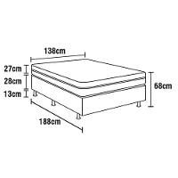 Cama Box de Casal Ortobom New Magestic com Molas Ensacadas 68x138x188 cm - Marrom/Cinza - 4