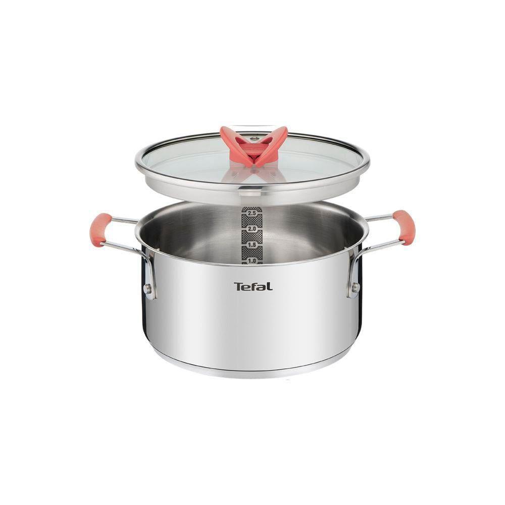 Jogo de Panelas 4 Peças Tefal Opti’Space Revestimento Antiaderente Tampas de Vidro Inox - 5