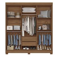 Guarda-Roupa Casal Santos Andirá Toledo com 6 Portas, 2 Gavetas e 5 Prateleiras - 194,4cm de largura