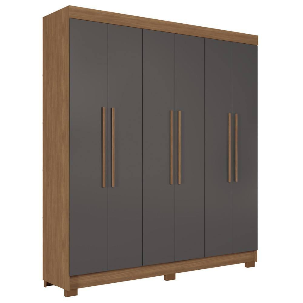 Guarda-Roupa Casal Santos Andirá Toledo com 6 Portas, 2 Gavetas e 5 Prateleiras - 194,4cm de largura - 3