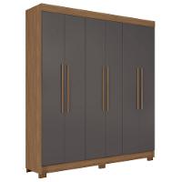 Guarda-Roupa Casal Santos Andirá Toledo com 6 Portas, 2 Gavetas e 5 Prateleiras - 194,4cm de largura - 3