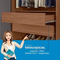 Guarda-Roupa Casal Santos Andirá Toledo com 6 Portas, 2 Gavetas e 5 Prateleiras - 194,4cm de largura - 5