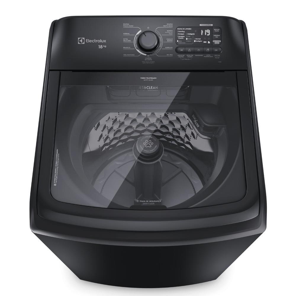 Lavadora de Roupas Electrolux Expert LEB18 18kg com Tecnologia Tripla Filtragem, Jet&Clean e Função Pet Pro - Preta - 3