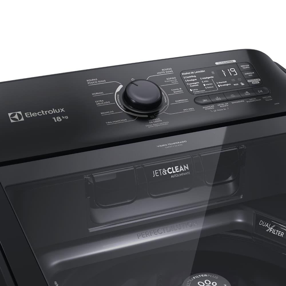 Lavadora de Roupas Electrolux Expert LEB18 18kg com Tecnologia Tripla Filtragem, Jet&Clean e Função Pet Pro - Preta - 4
