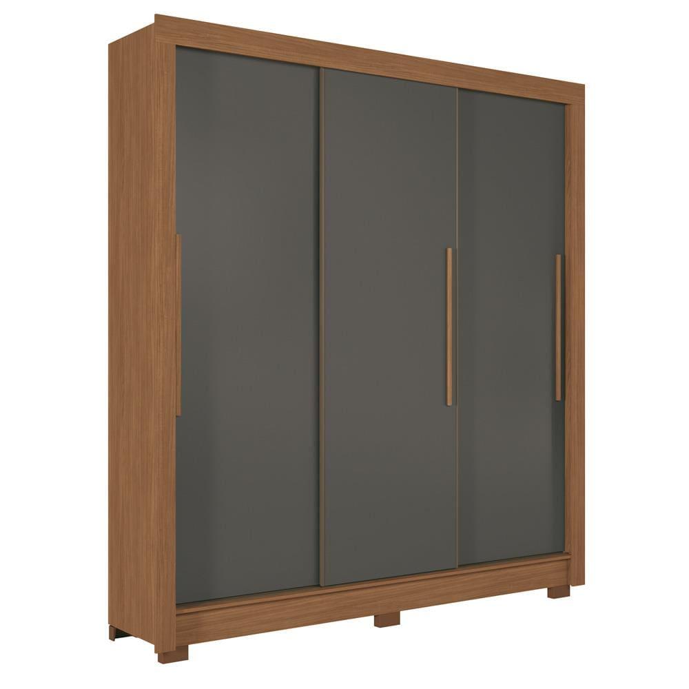 Guarda-Roupa Casal Santos Andirá Maringa com 3 Portas de Correr, 2 Gavetas e 5 Prateleiras - 194,4cm de largura - 3