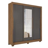 Guarda-Roupa Casal Santos Andirá Maringa com 3 Portas de Correr, 2 Gavetas e 5 Prateleiras - 194,4cm de largura - 2