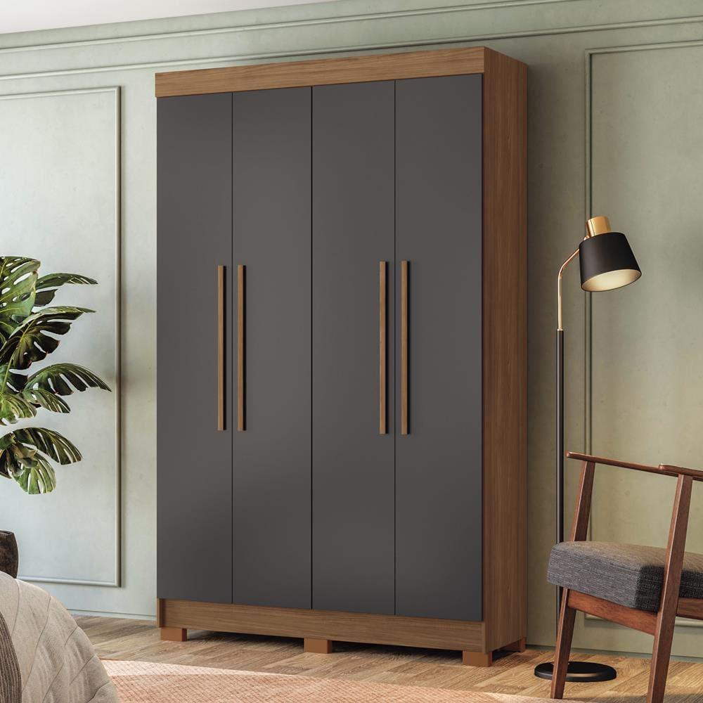 Guarda-Roupa Solteiro Santos Andirá Sarandi com 4 Portas, 2 Gavetas e 4 Prateleiras - 130cm de largura - 1