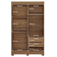 Guarda-Roupa Solteiro Santos Andirá Sarandi com 4 Portas, 2 Gavetas e 4 Prateleiras - 130cm de largura - 8