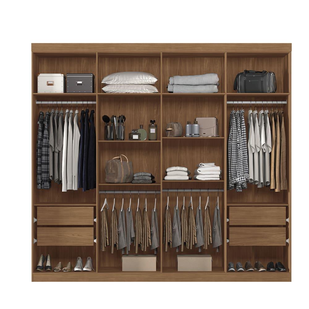 Guarda-Roupa Casal Santos Andirá Master New com 8 Portas, 4 Gavetas e 10 Prateleiras – 238,8cm de largura - 3