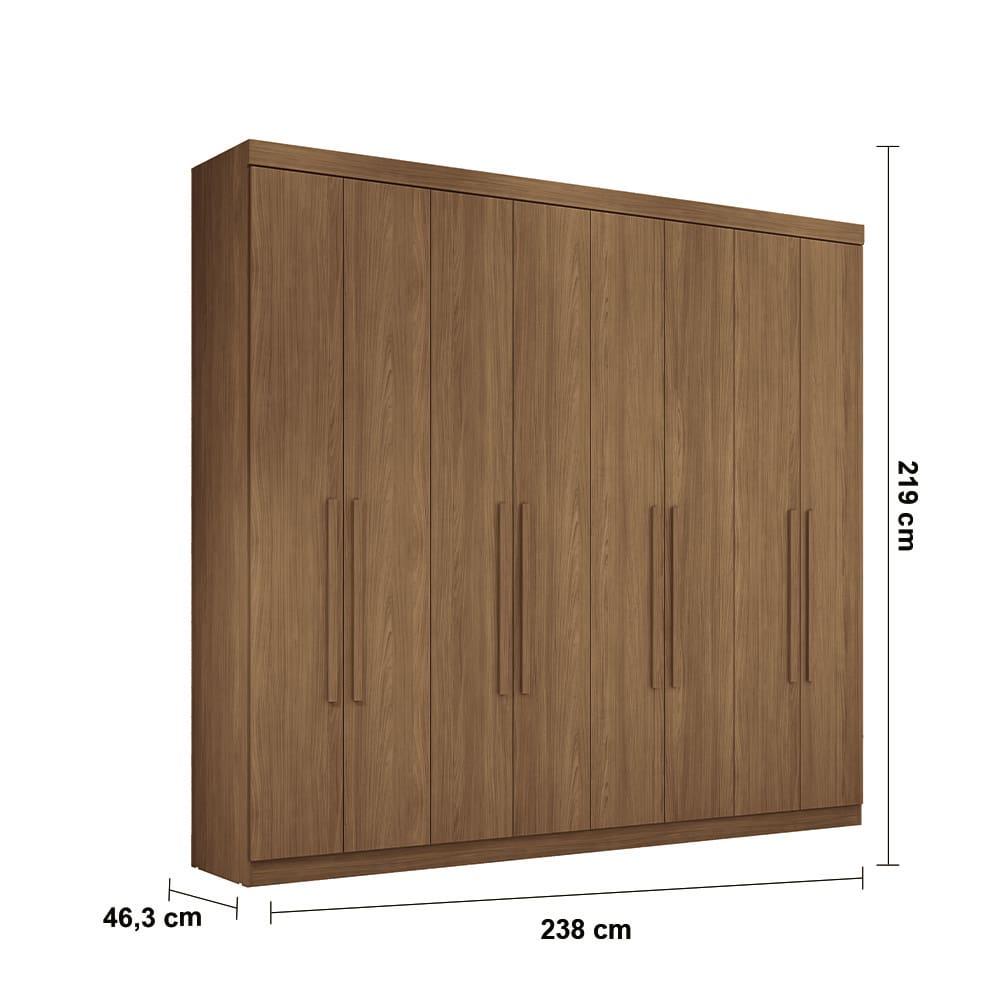 Guarda-Roupa Casal Santos Andirá Master New com 8 Portas, 4 Gavetas e 10 Prateleiras – 238,8cm de largura - 5