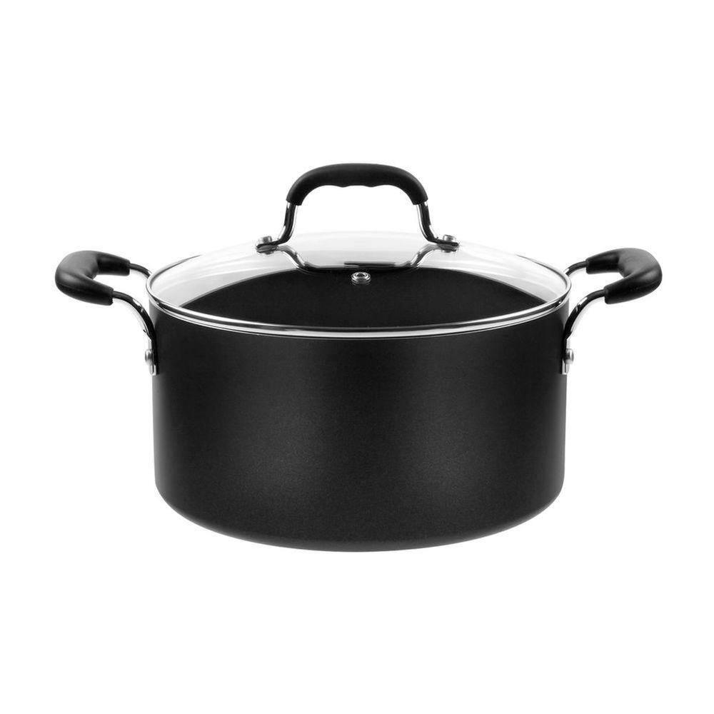 Conjunto de Panelas 6 Peças Tefal Professional Revestimento Antiaderente Titanium e Tampas de Vidro - Preto - 2