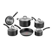 Conjunto de Panelas 6 Peças Tefal Professional Revestimento Antiaderente Titanium e Tampas de Vidro - Preto - 1