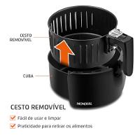 Fritadeira Elétrica Sem Óleo Air Fryer Mondial AF35-BF MK NE 1500W 3,5 Litros - Preta