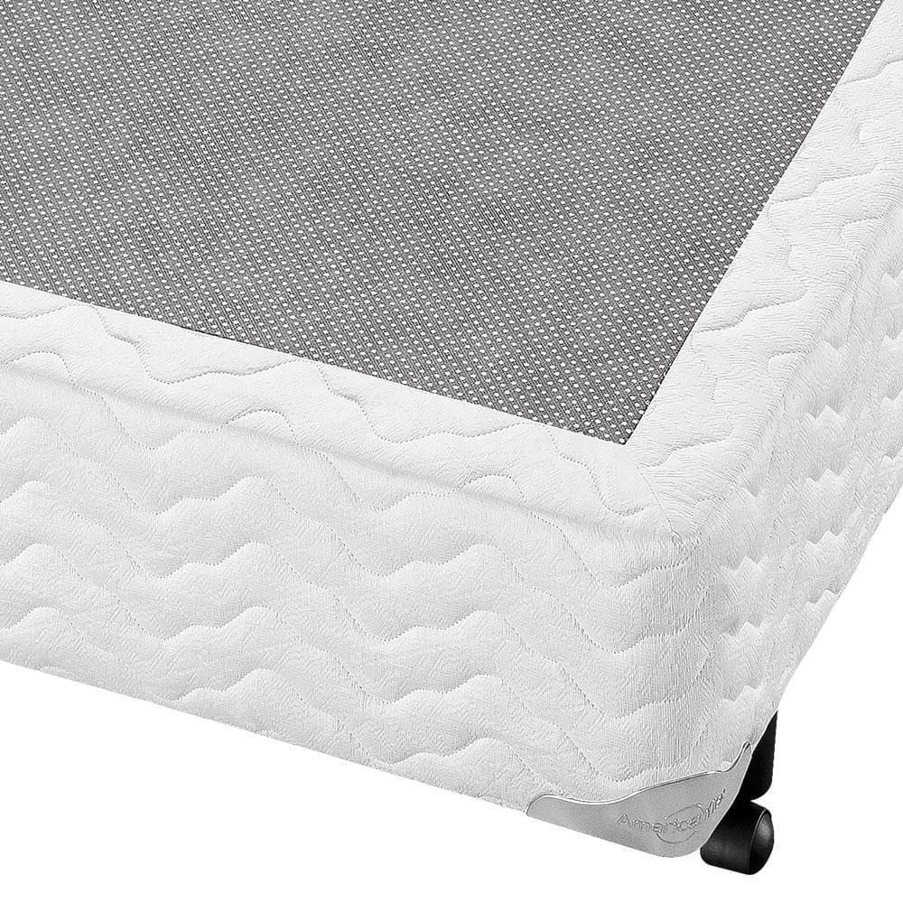 Base Box King Size Americanflex Topázio com Revestimento em Tecido Malha 37x193x203cm - Branco - 2