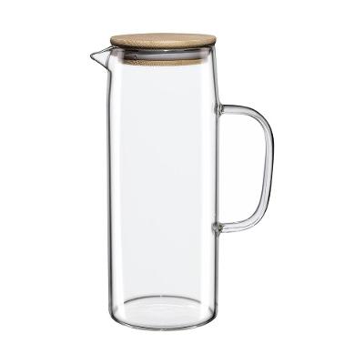 Jarra Hauskraft Doppio em Vidro com Tampa em Bambu – 1,2 litros