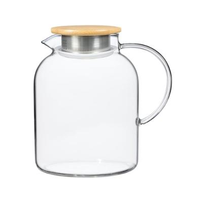 Jarra Hauskraft Clivia em Vidro Borossilicato com Tampa em Bambu – 1,5 litros