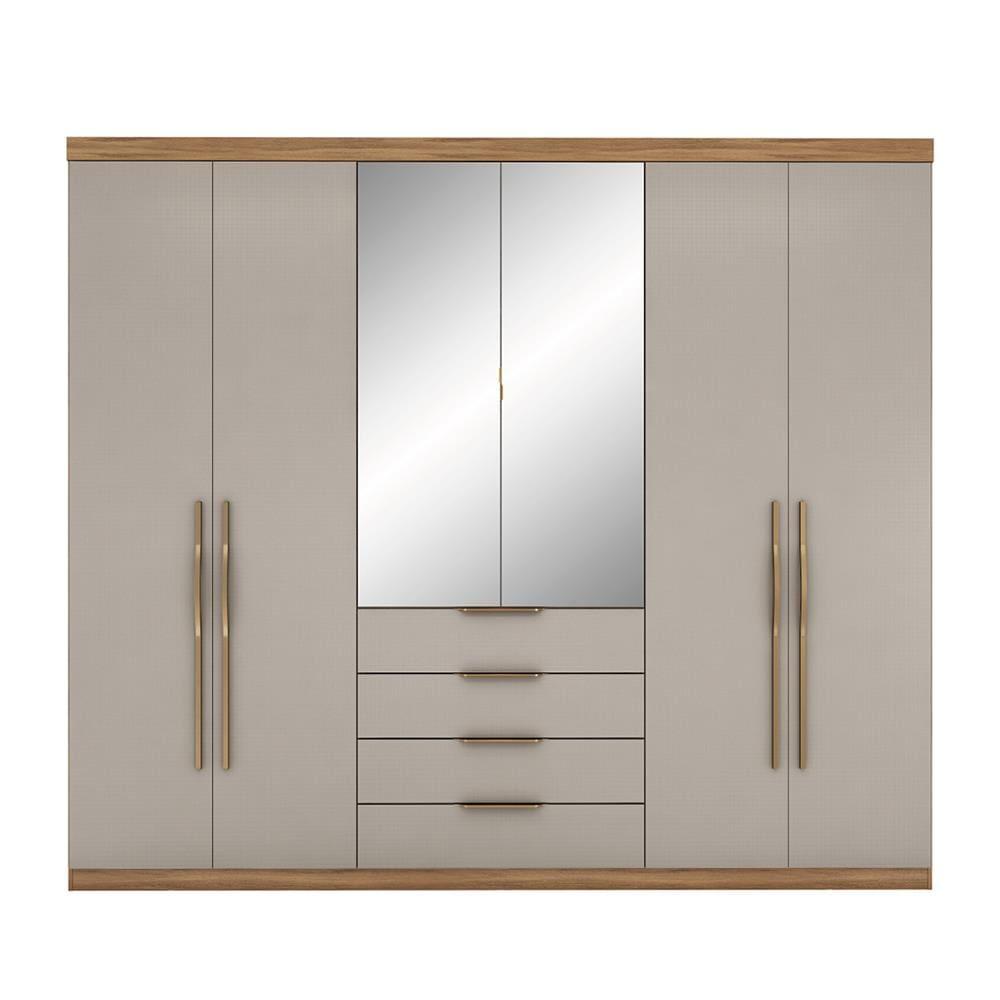 Guarda-Roupa Demóbile Giardino com 6 Portas e 4 Gavetas - 262,2 de largura - 2