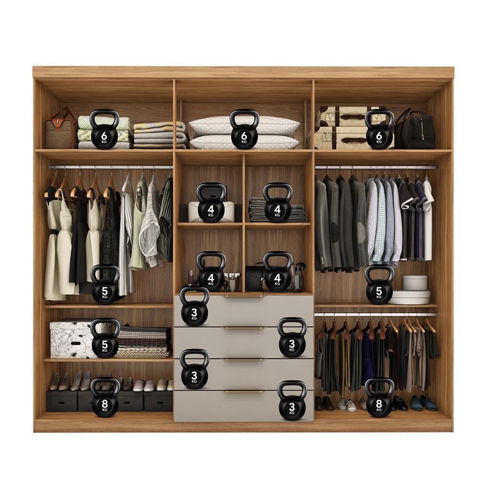 Guarda-Roupa Demóbile Giardino com 6 Portas e 4 Gavetas - 262,2 de largura - 5