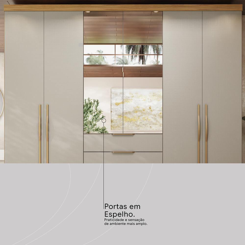 Guarda-Roupa Demóbile Giardino com 6 Portas e 4 Gavetas - 262,2 de largura - 9