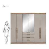 Guarda-Roupa Demóbile Giardino com 6 Portas e 4 Gavetas - 262,2 de largura - 6