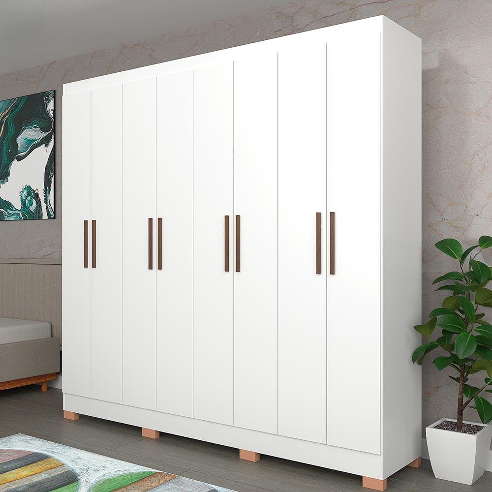 Guarda-Roupa Bartira Porto com 8 Portas e 4 Gavetas - 219,2 de largura - 1